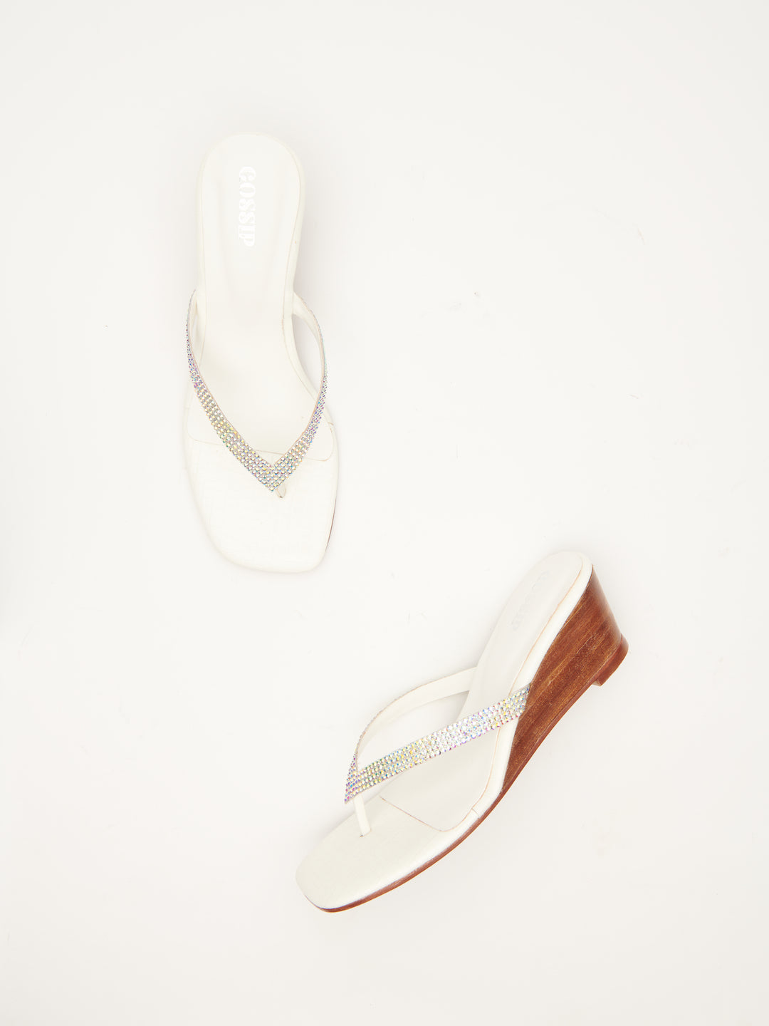 SIGNATURE THONG WEDGES