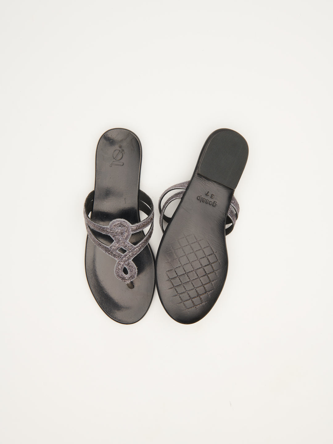 PITTA' MOTIF EMBROIDERED FLATS