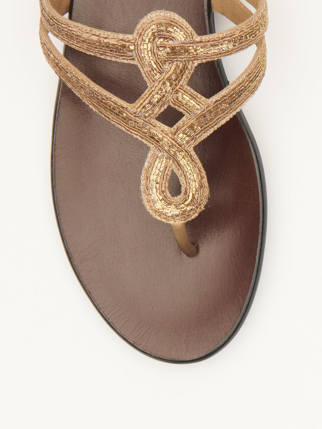 PITTA' MOTIF EMBROIDERED FLATS