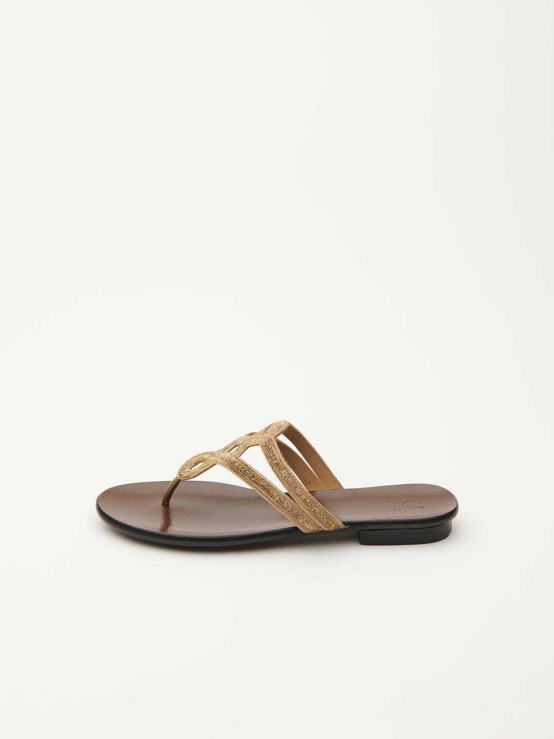 'PITTA' MOTIF EMBROIDERED FLATS