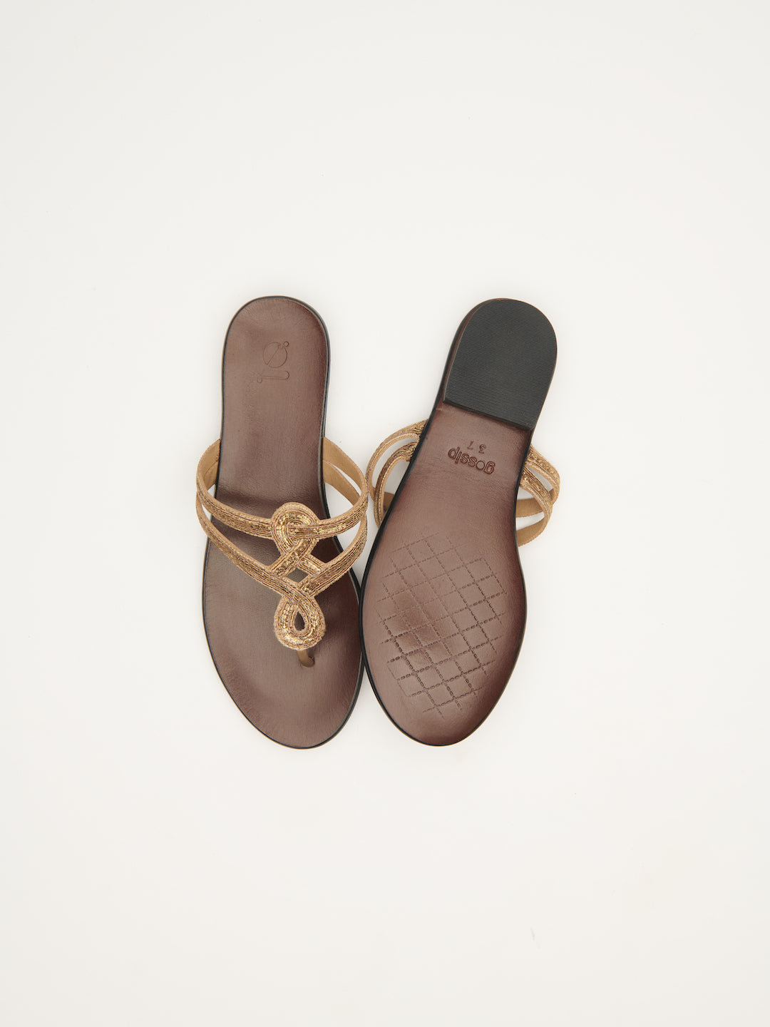 PITTA' MOTIF EMBROIDERED FLATS
