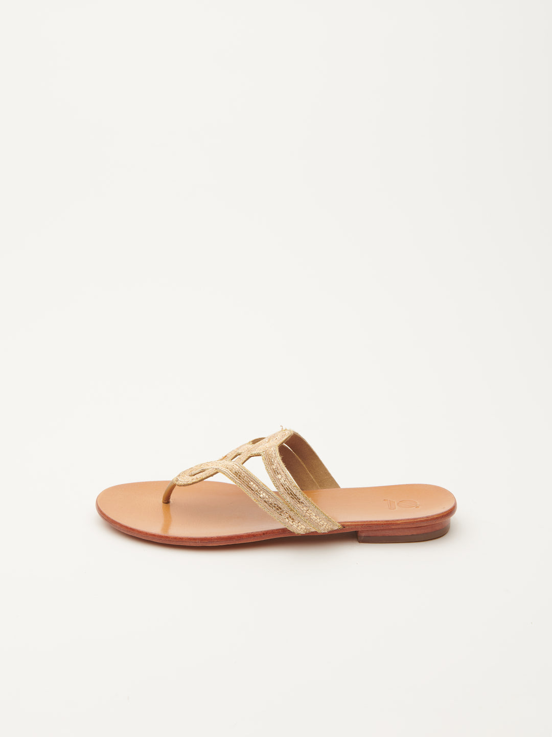 'PITTA' MOTIF EMBROIDERED FLATS