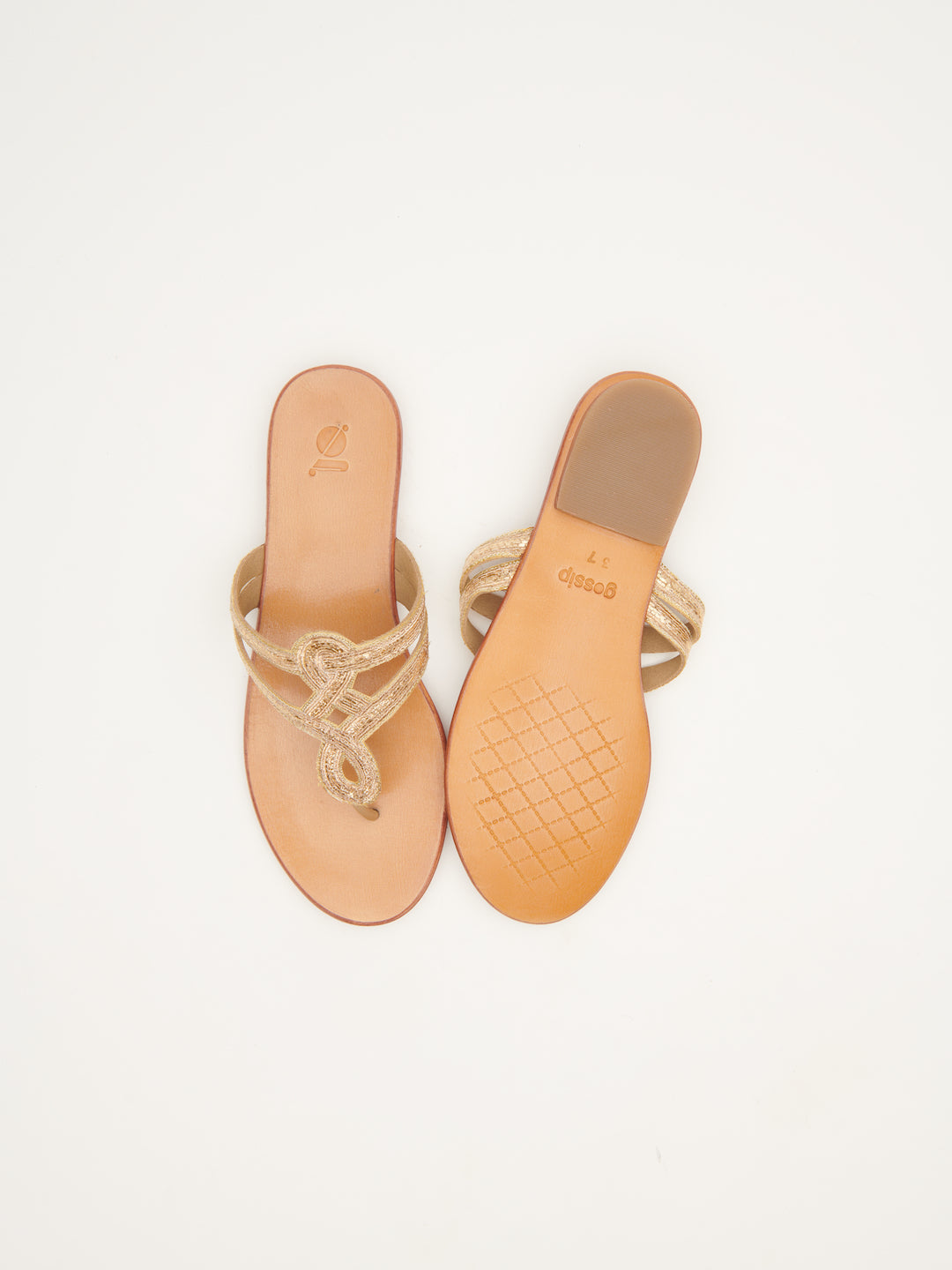 PITTA' MOTIF EMBROIDERED FLATS