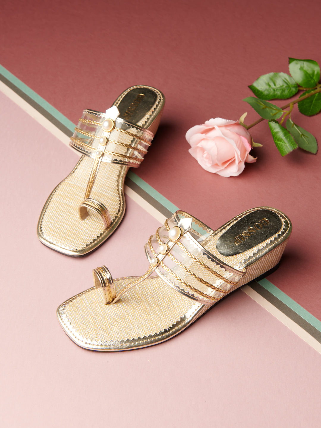 'PEARL'SUIT OF HAPPINESS WEDGES