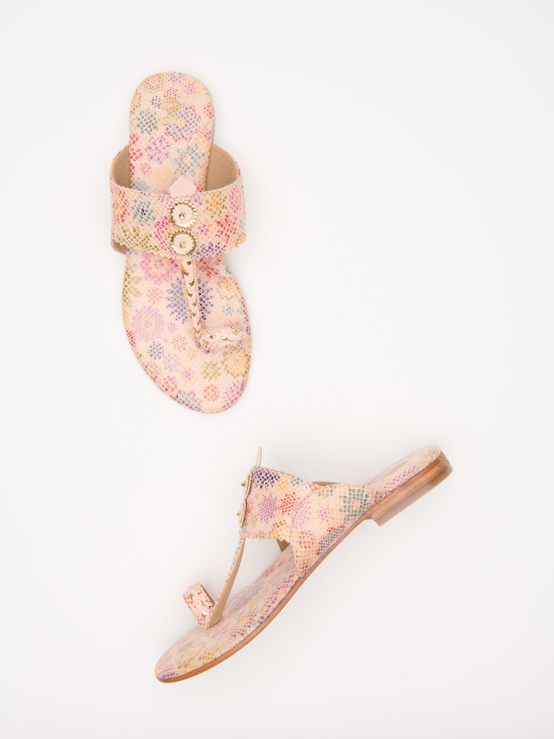 FLORAL EMBOSSED KOLHAPURI