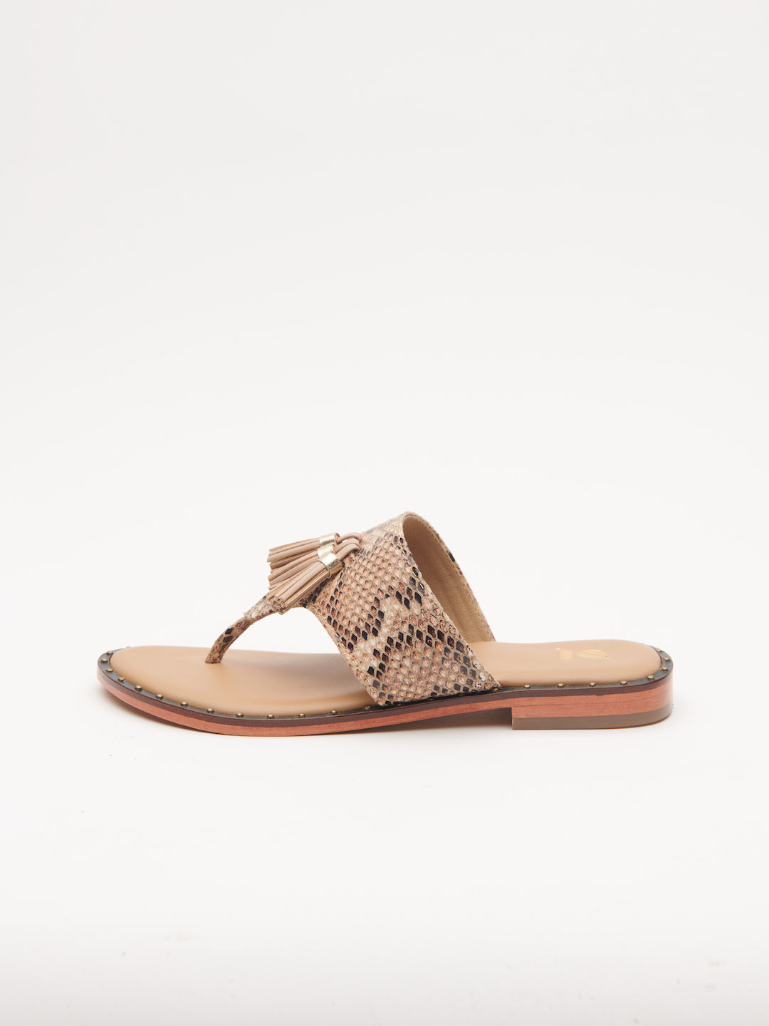 TASSELED PYTHON THONGS