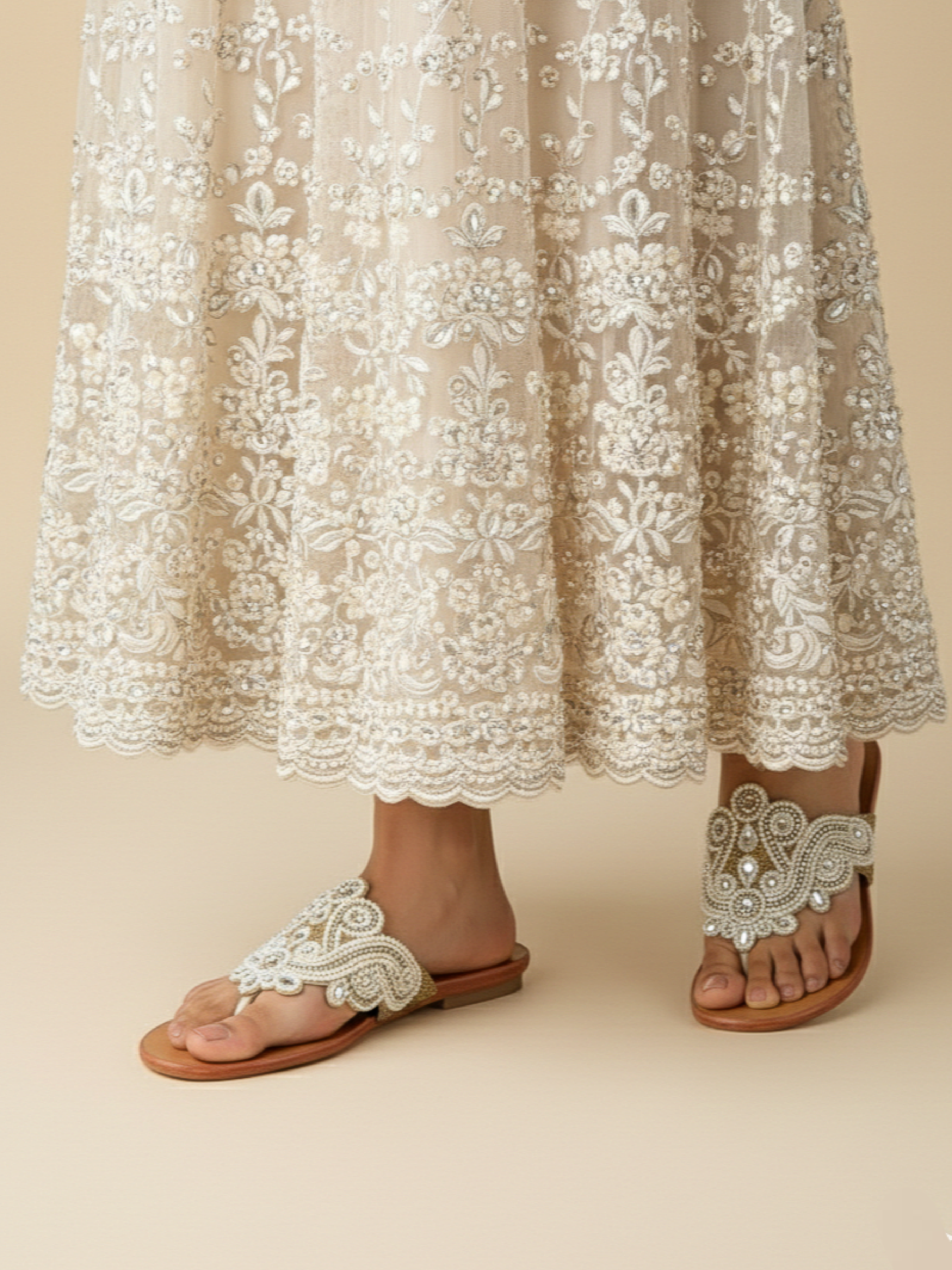NAAZ EMBROIDERED FLATS