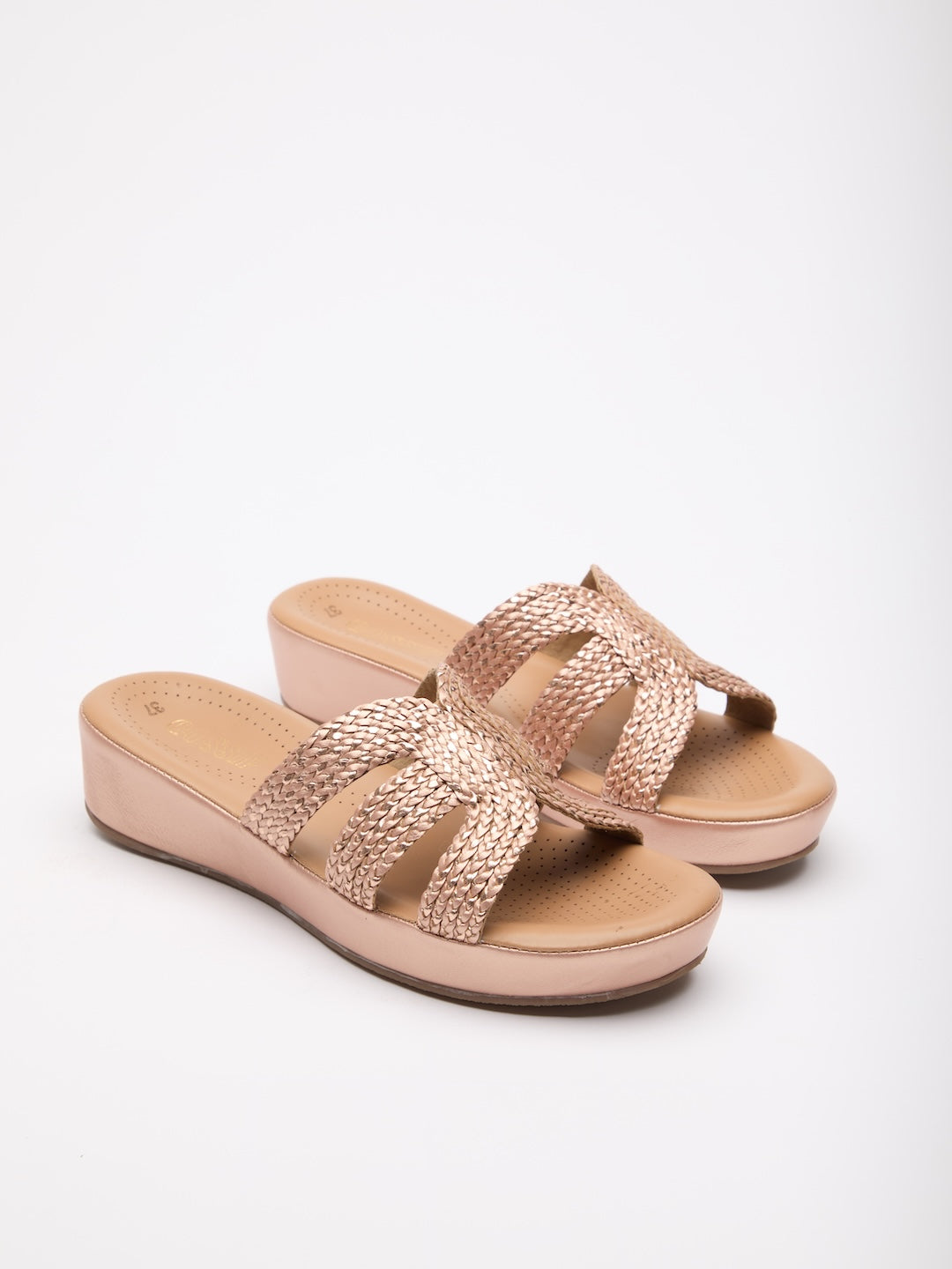 Blush Interlace Slides