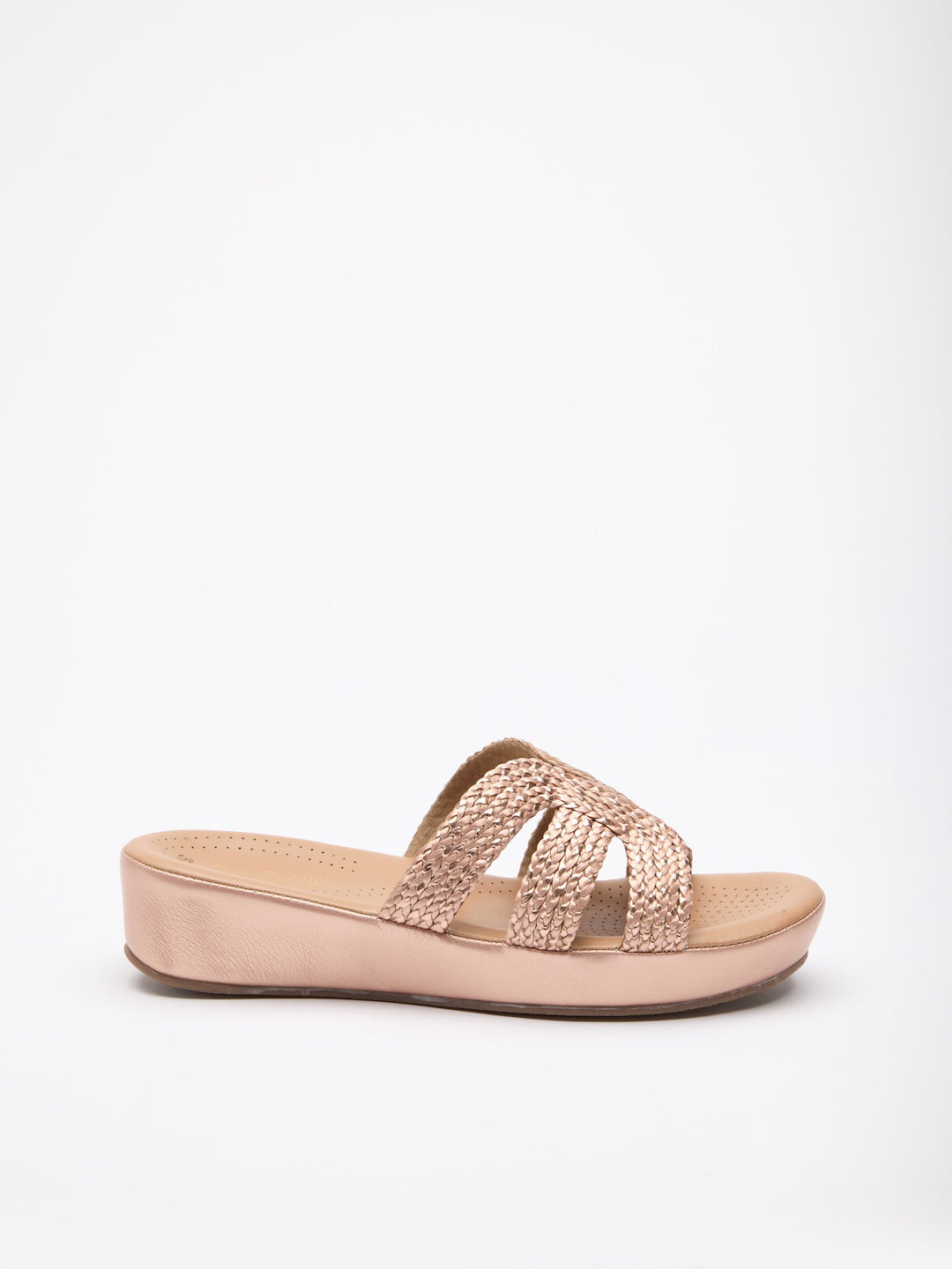 Blush Interlace Slides