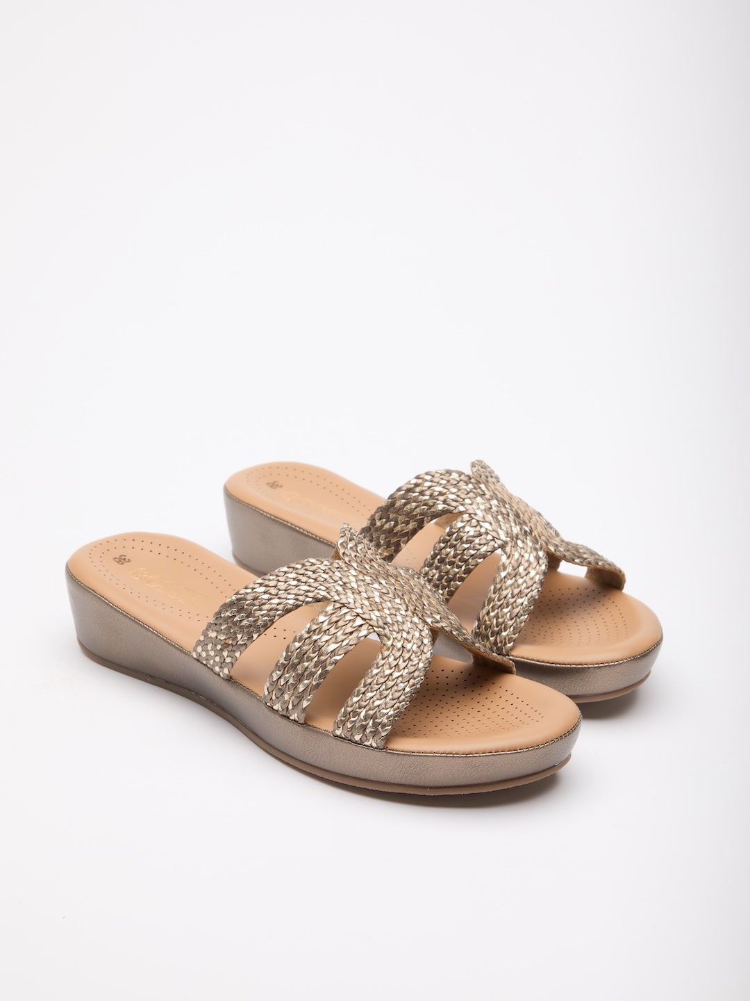 Blush Interlace Slides