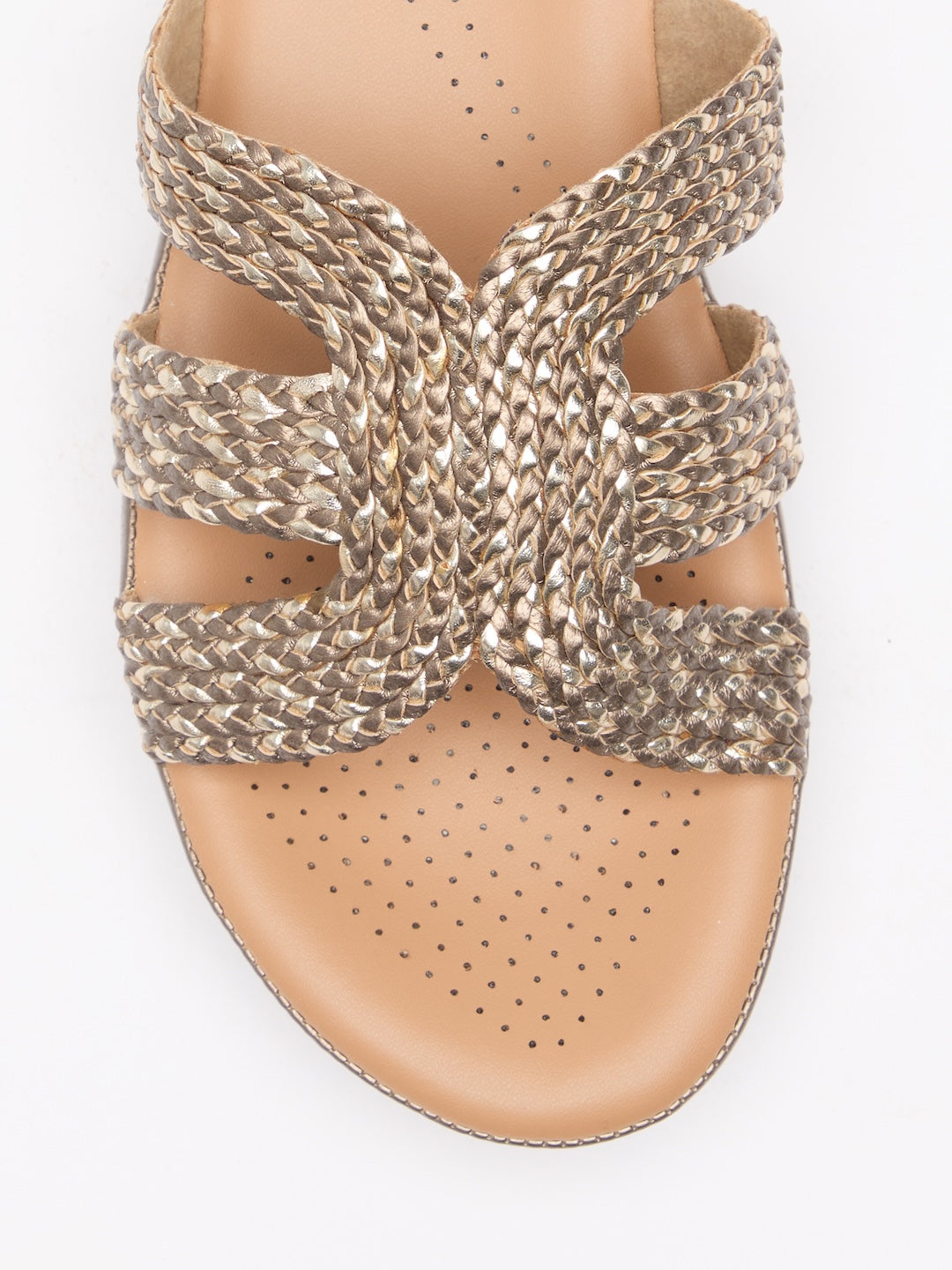 Blush Interlace Slides