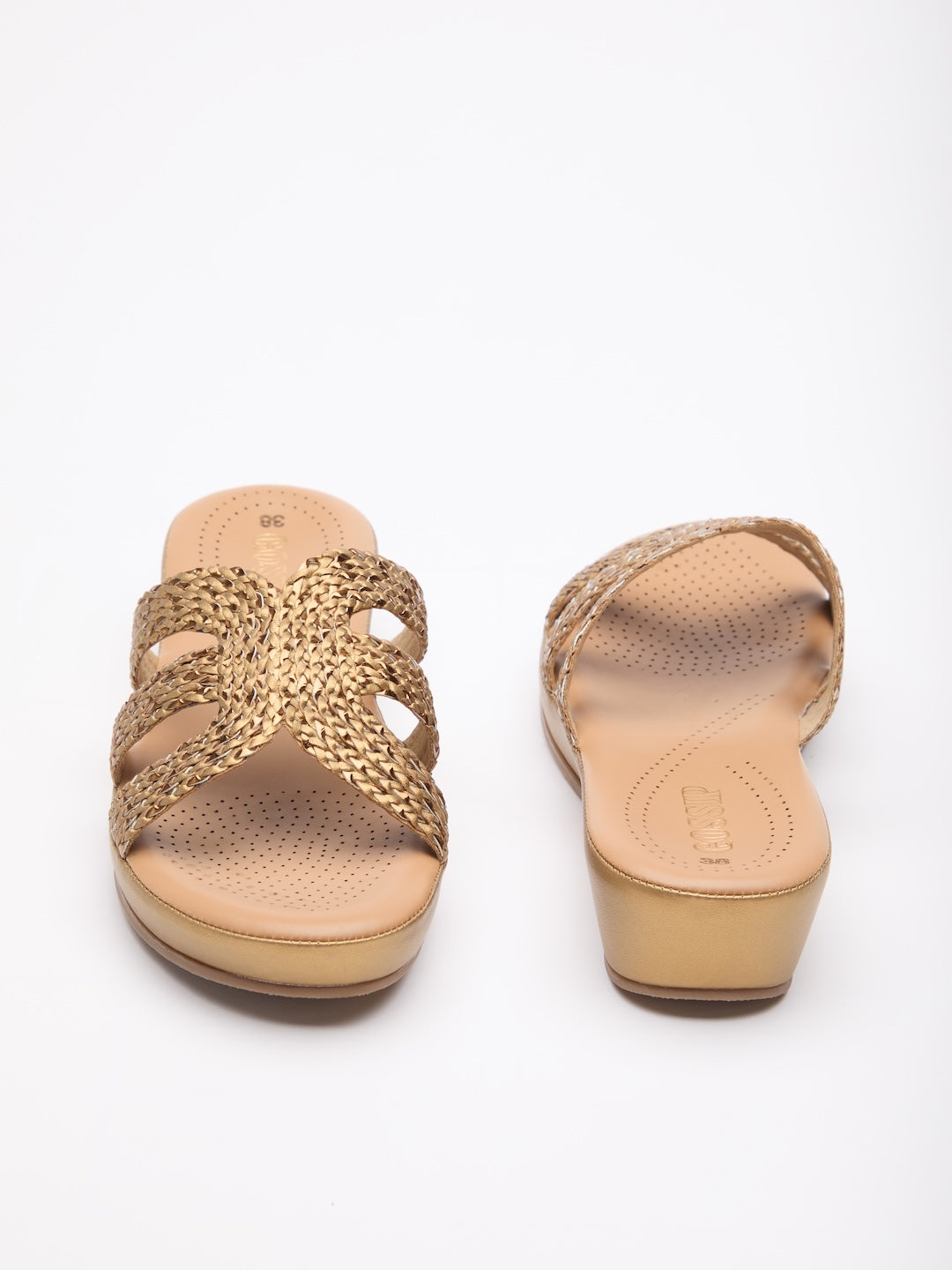 Blush Interlace Slides