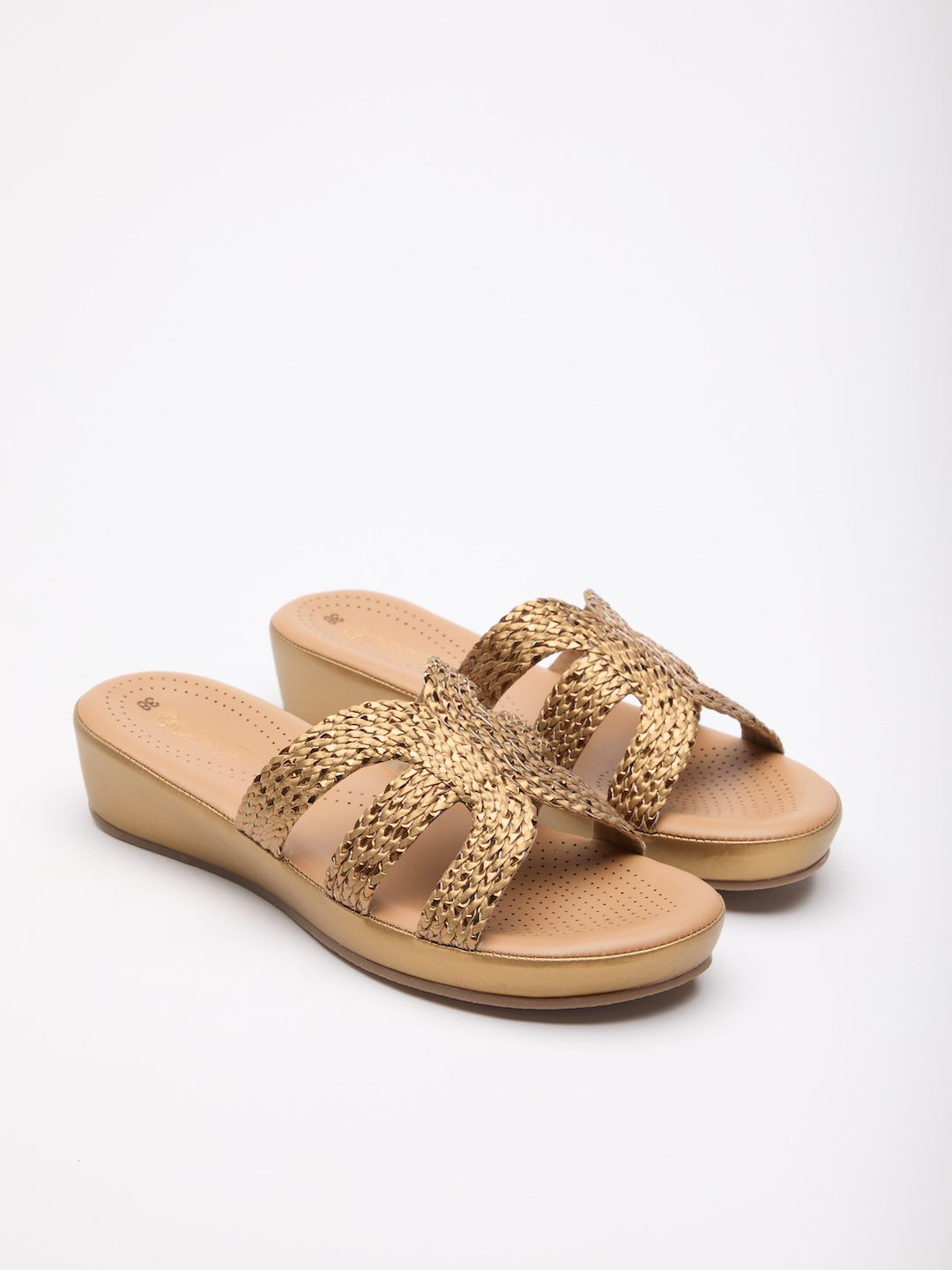 Blush Interlace Slides