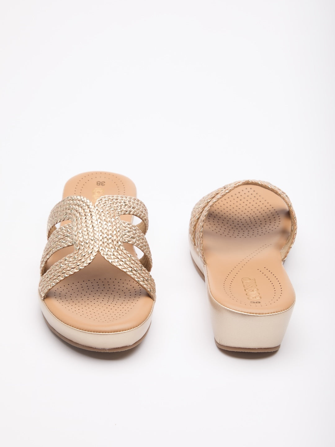 Blush Interlace Slides