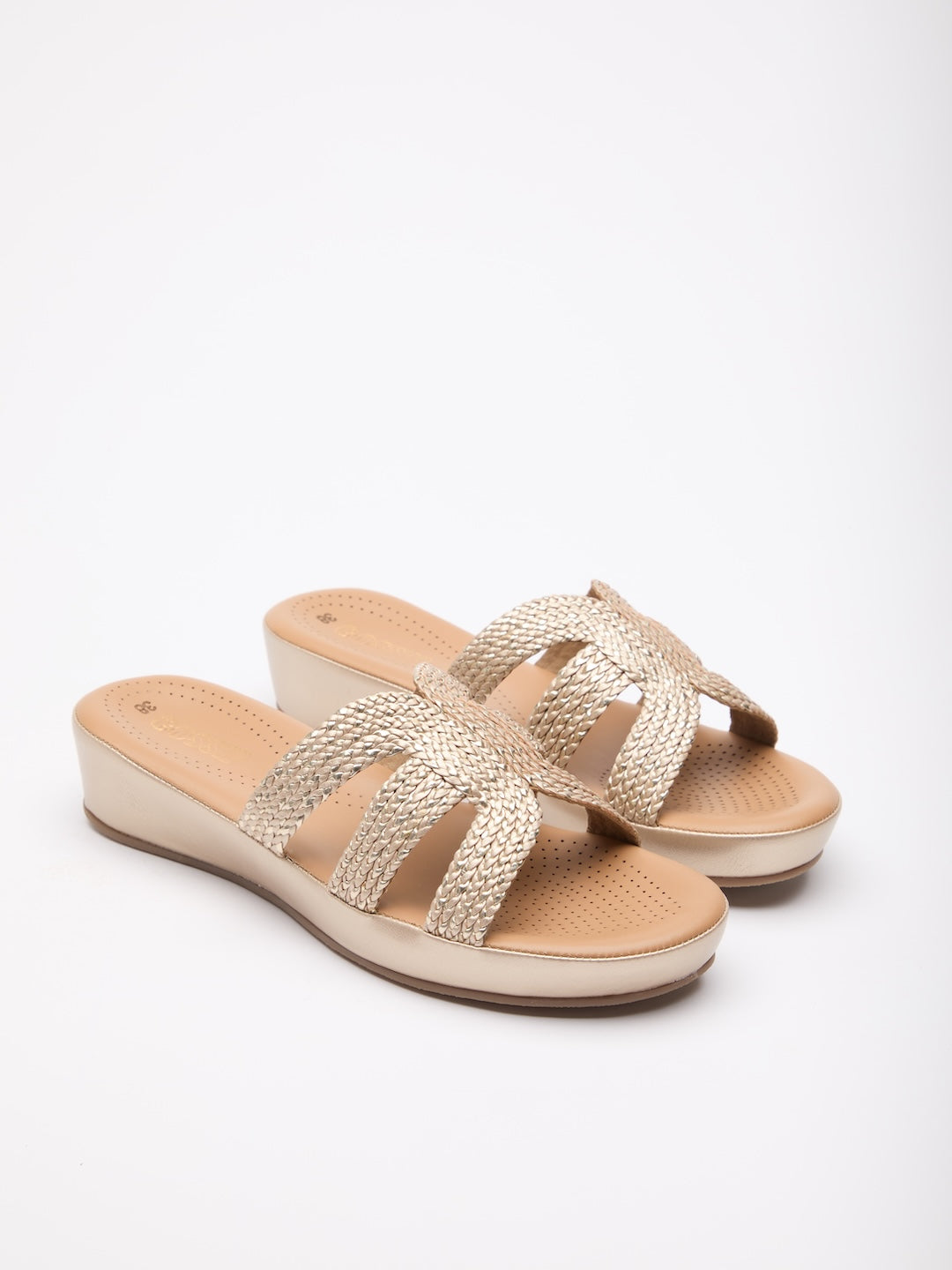 Blush Interlace Slides