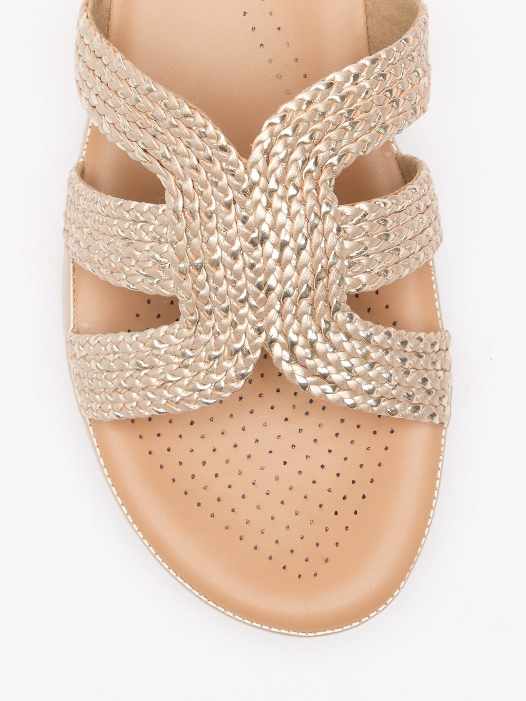 Blush Interlace Slides