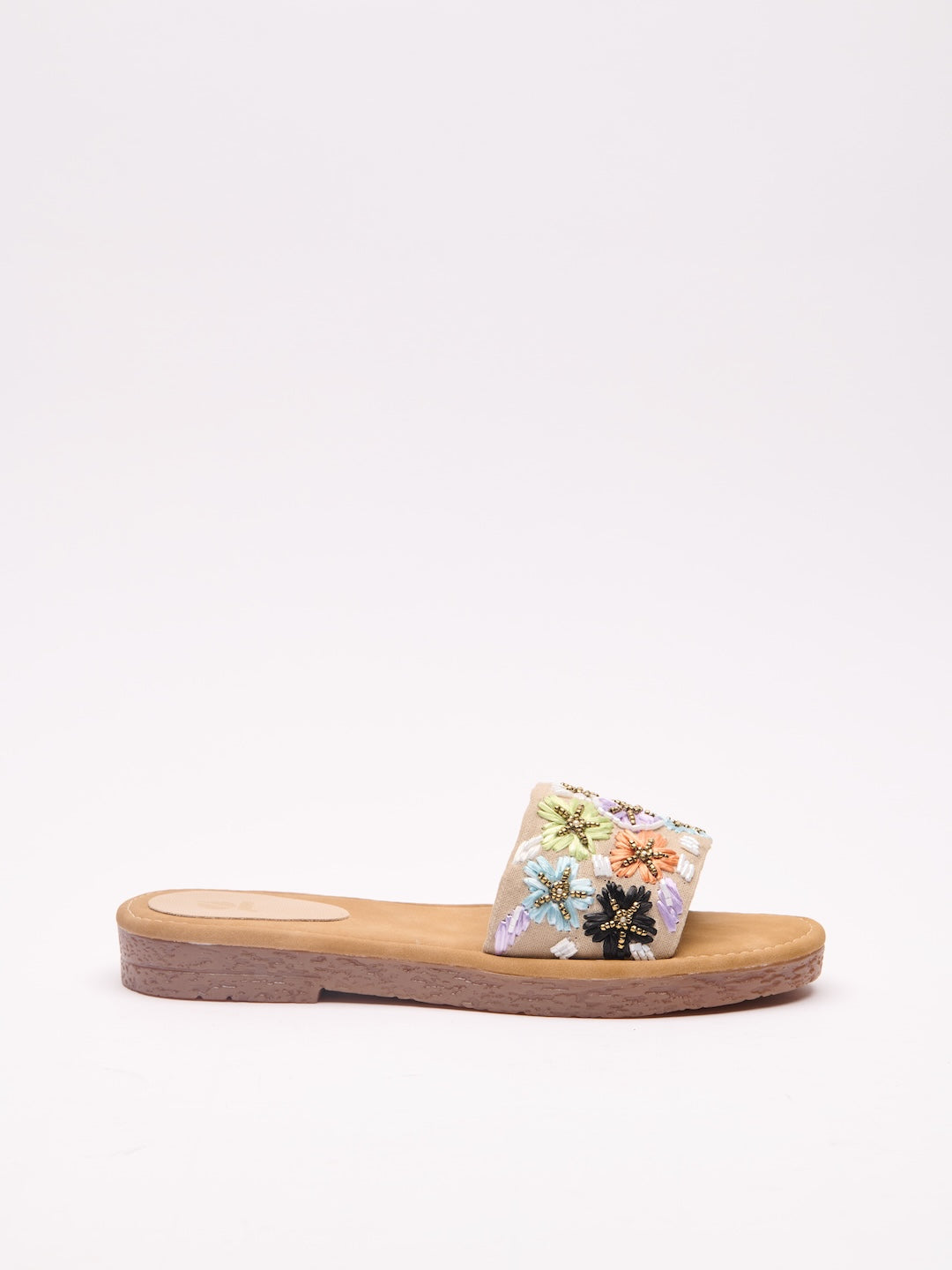 Raffia Bloom Slides