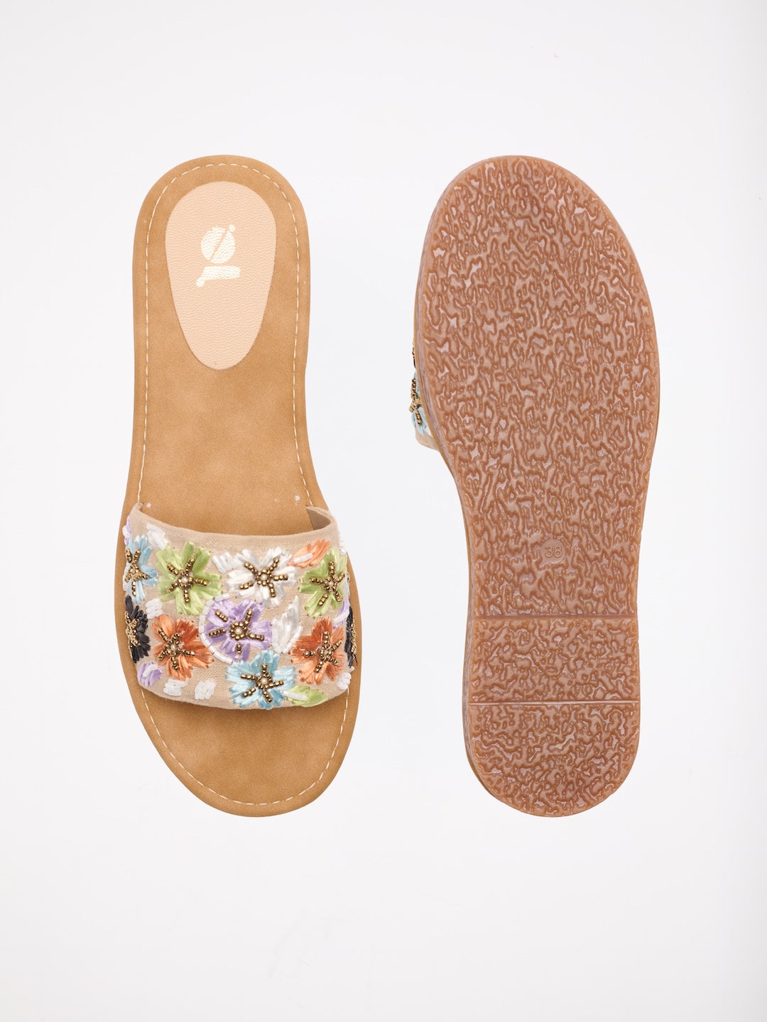 Raffia Bloom Slides