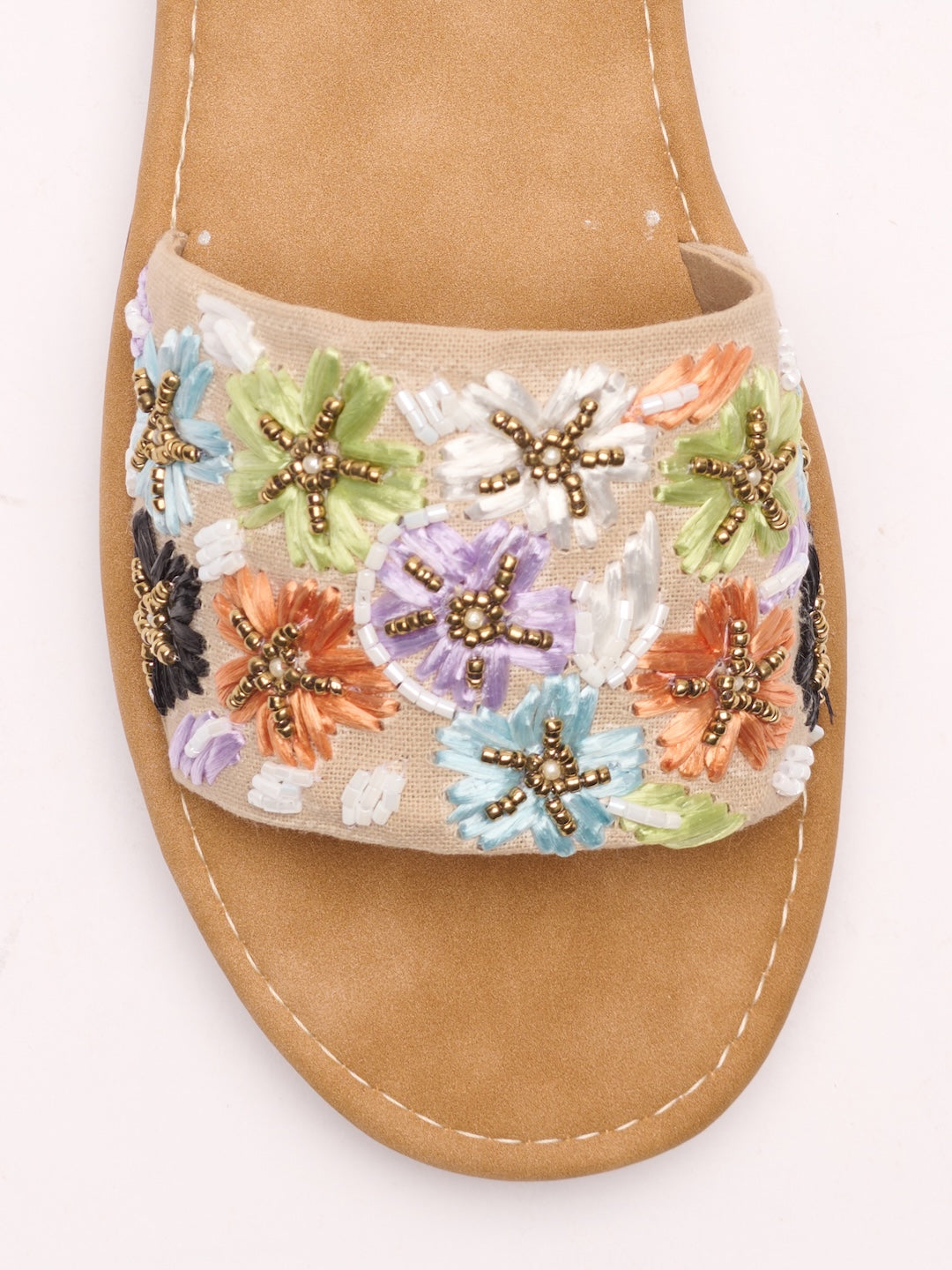 Raffia Bloom Slides