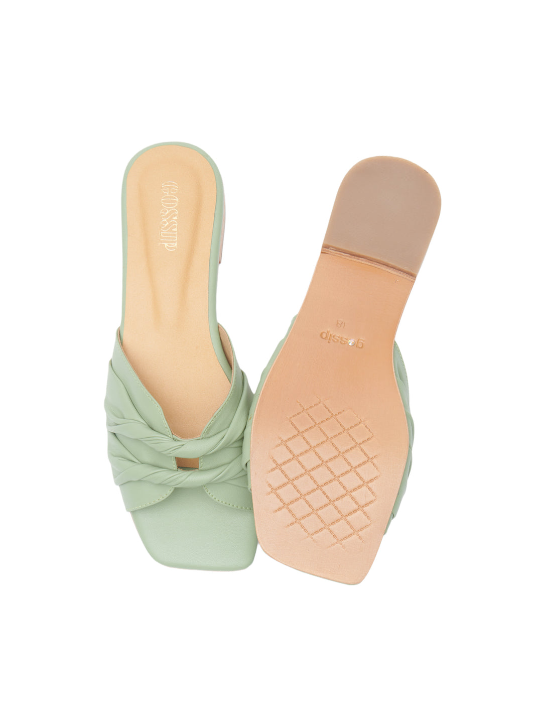 TWIRL SQUARE TOE SLIDES