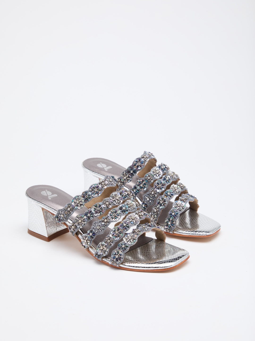 EMBELLISHED BLOOM HEELS