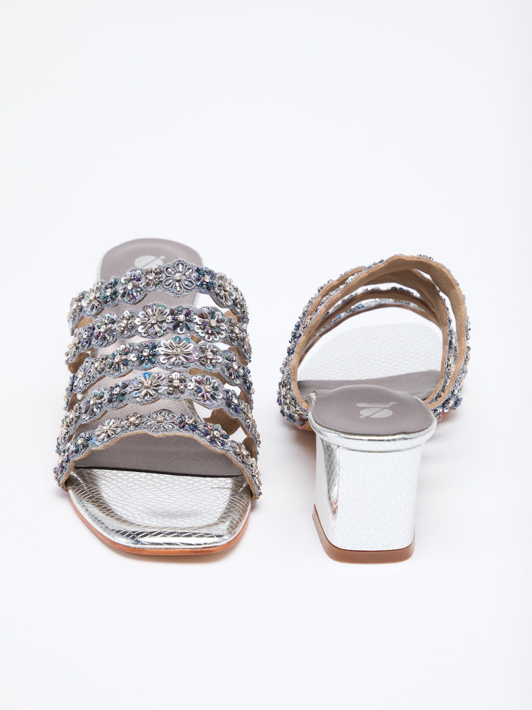 EMBELLISHED BLOOM HEELS