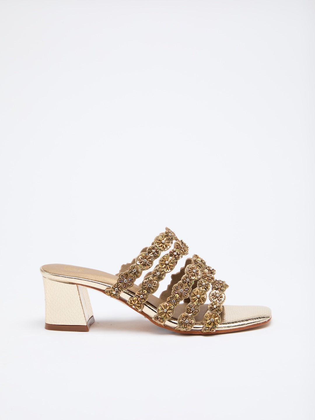 EMBELLISHED BLOOM HEELS