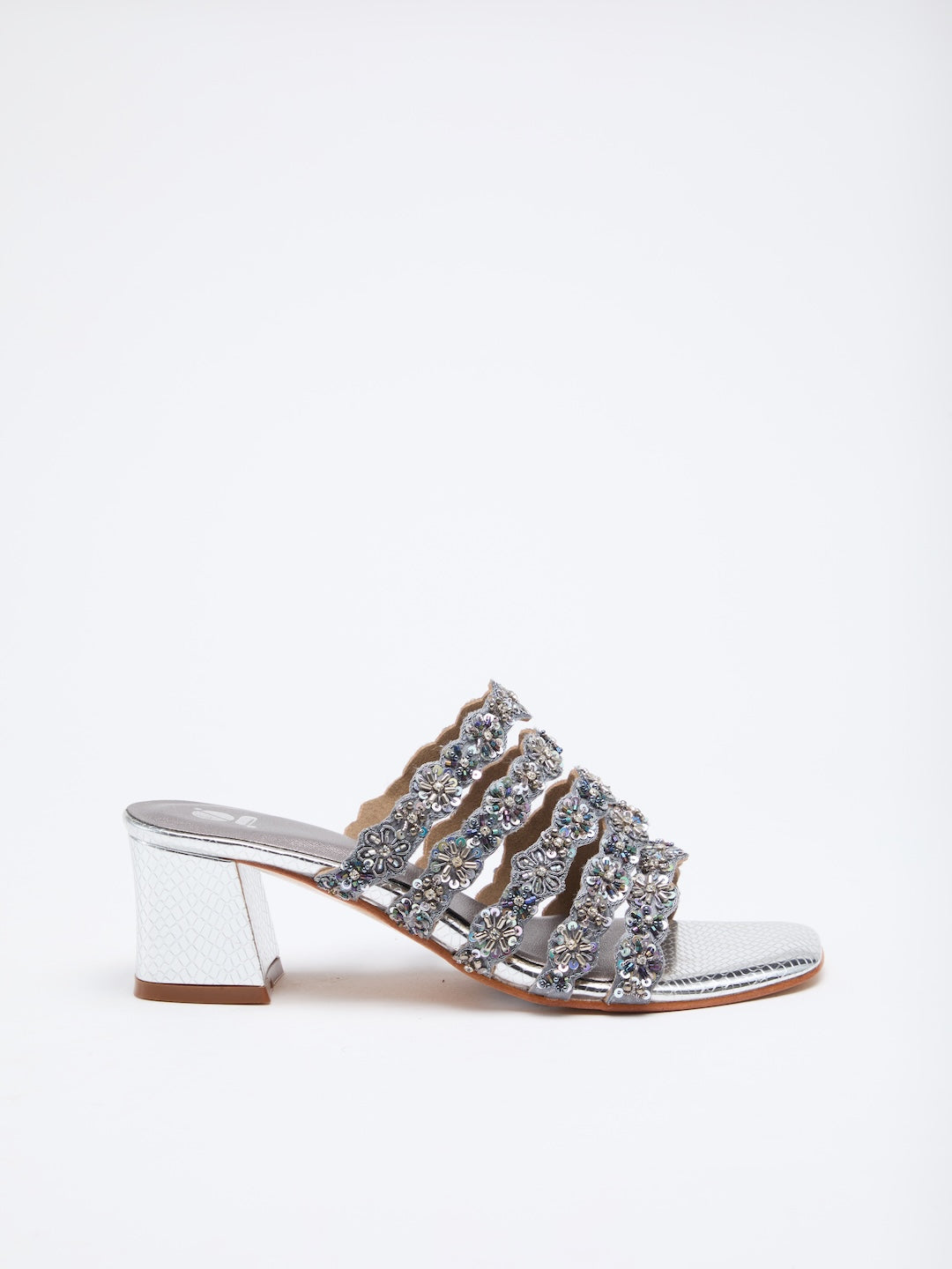 EMBELLISHED BLOOM HEELS