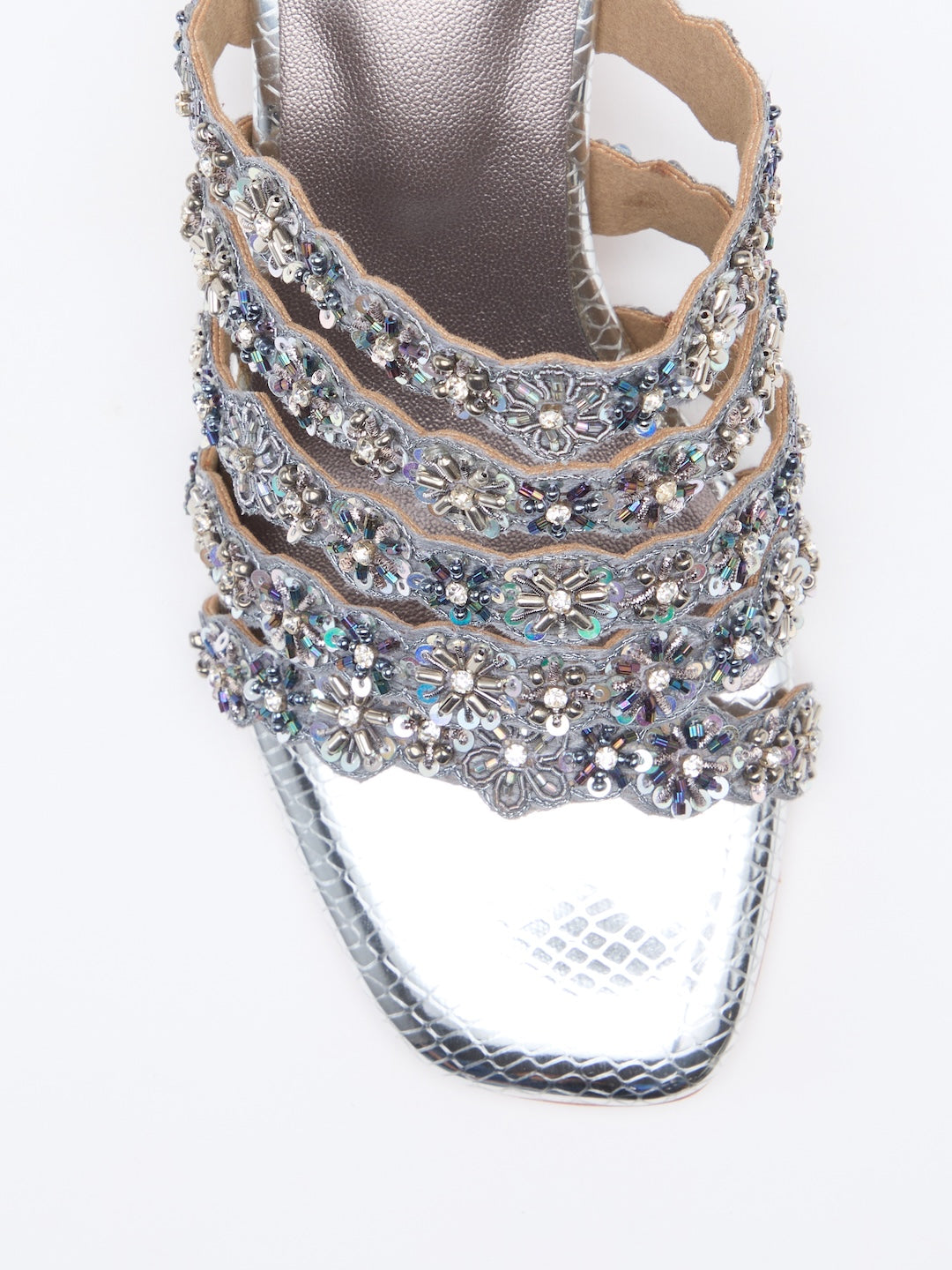 EMBELLISHED BLOOM HEELS