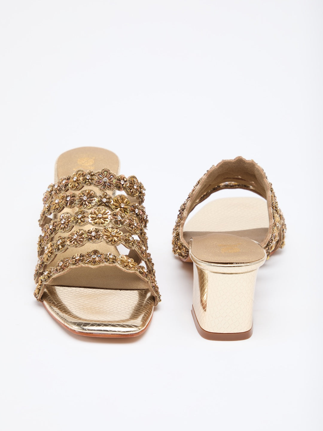 EMBELLISHED BLOOM HEELS