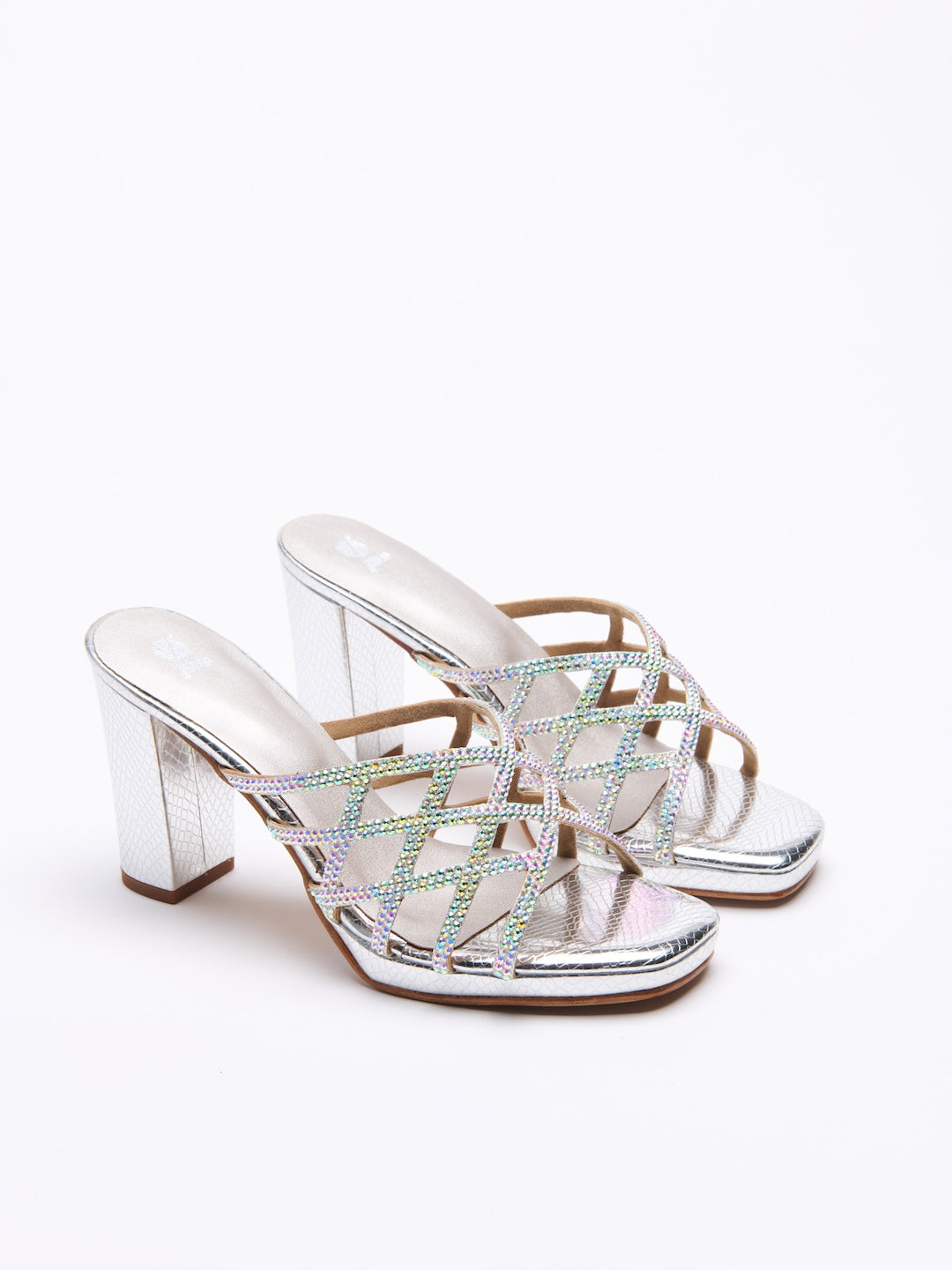 Crystal Cage Heels