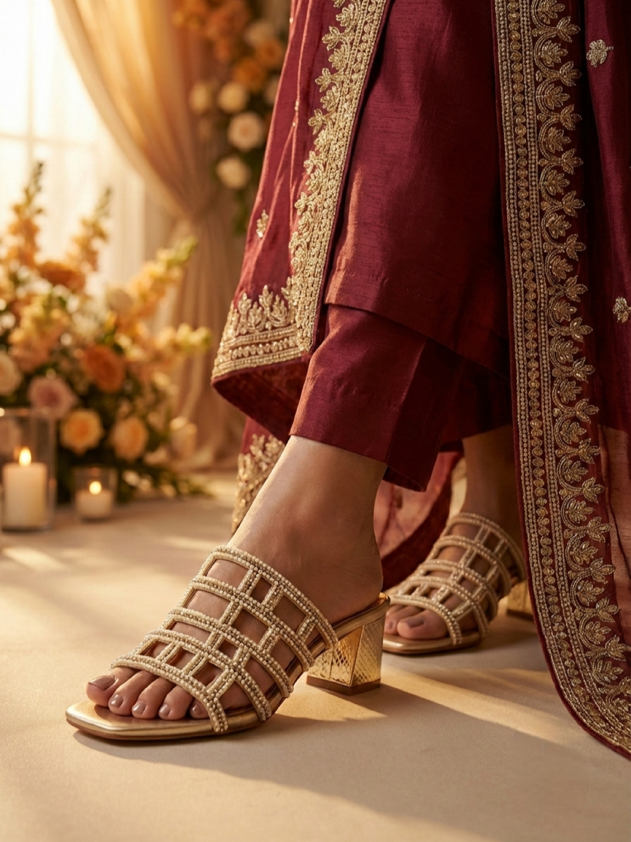 Pearl Lattice Heel