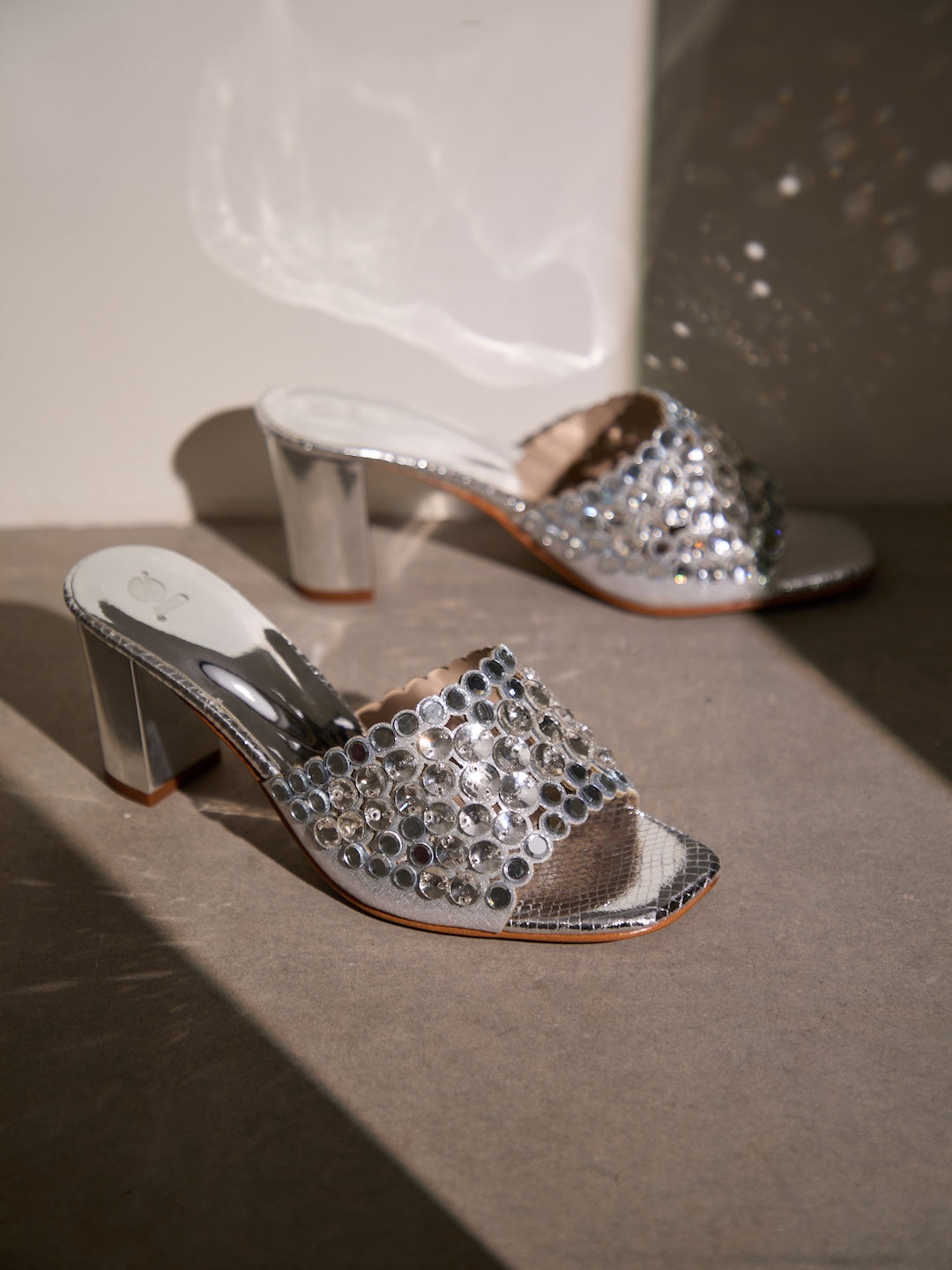 Crystal Bloom Heels