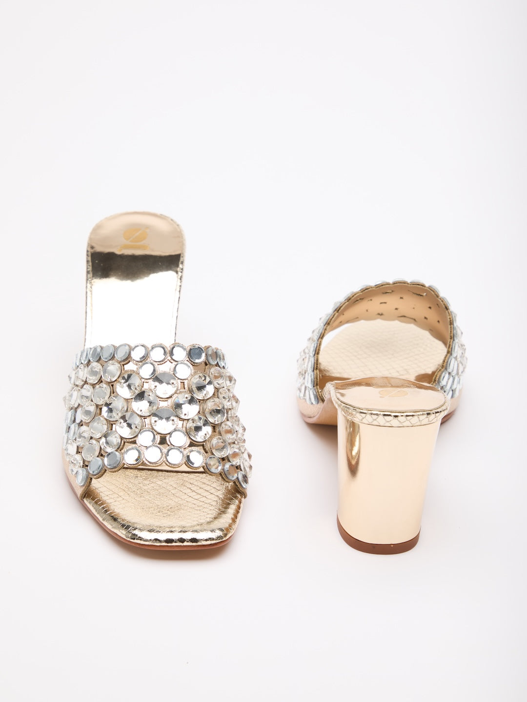 Crystal Bloom Heels