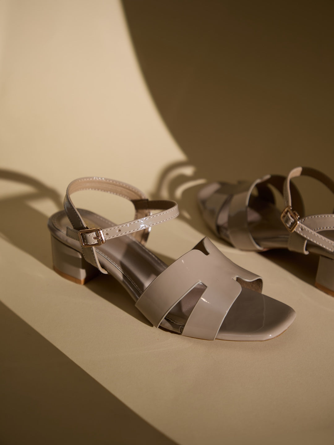 Glossed Contour Sandals