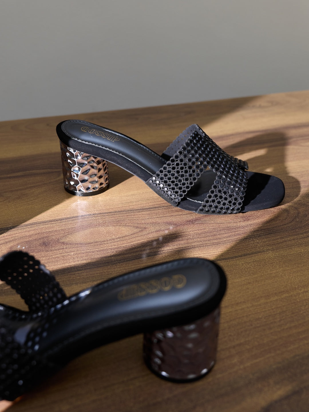 Onyx Crystal Heels