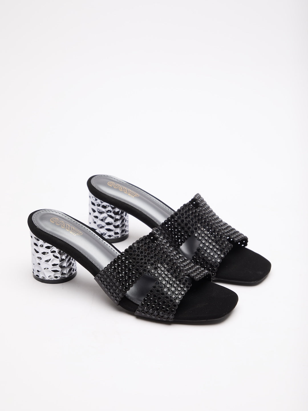 Onyx Crystal Heels