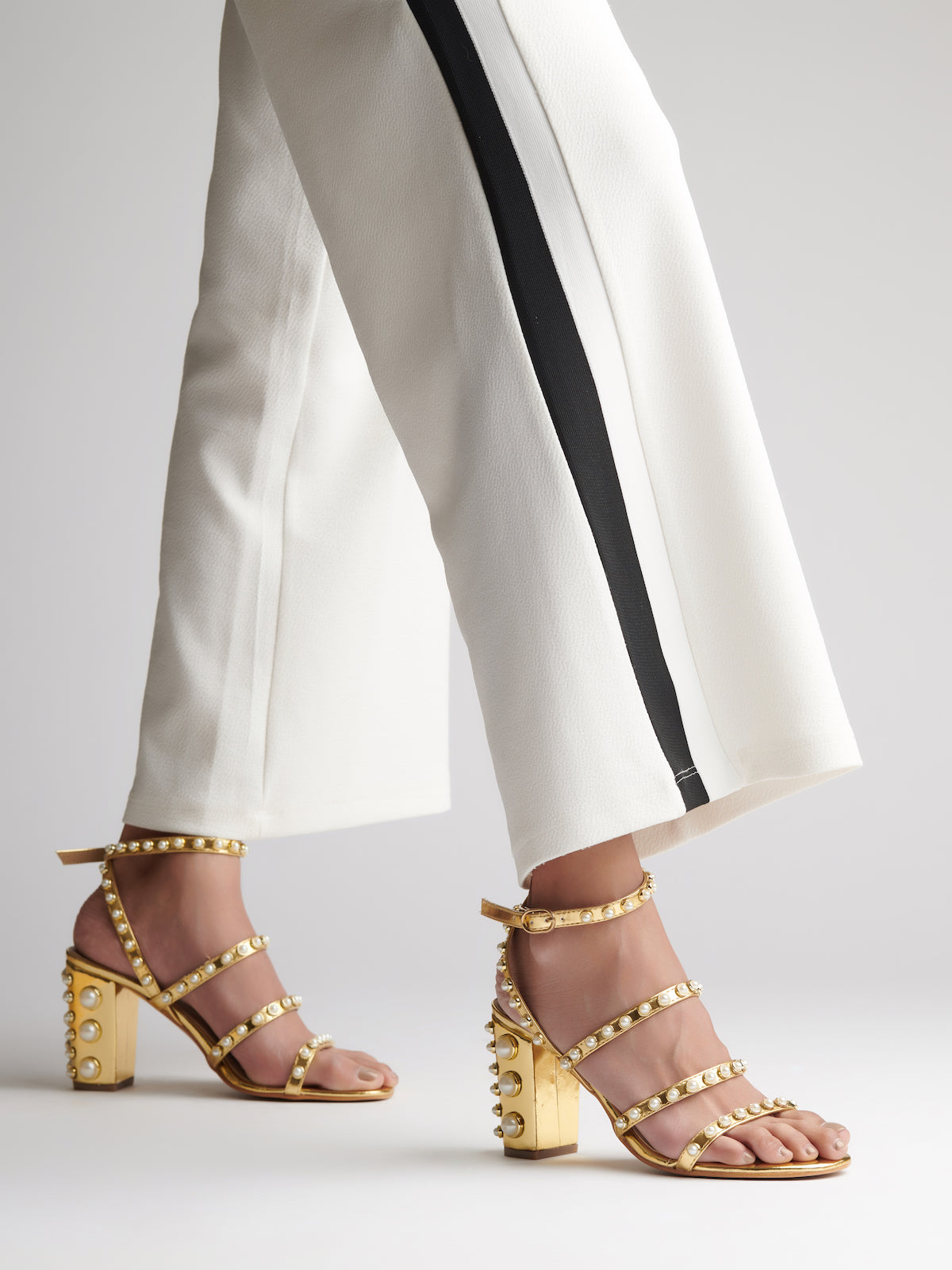 GRAIN PEARL GLADIATOR HEELS