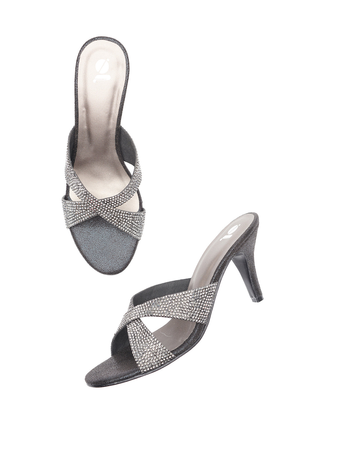 Diamond Encrusted Cross Heels