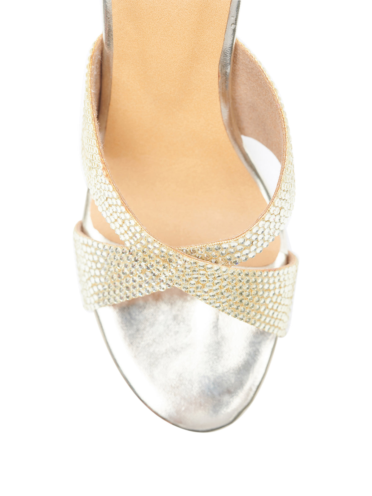 Diamond Encrusted Cross Heels