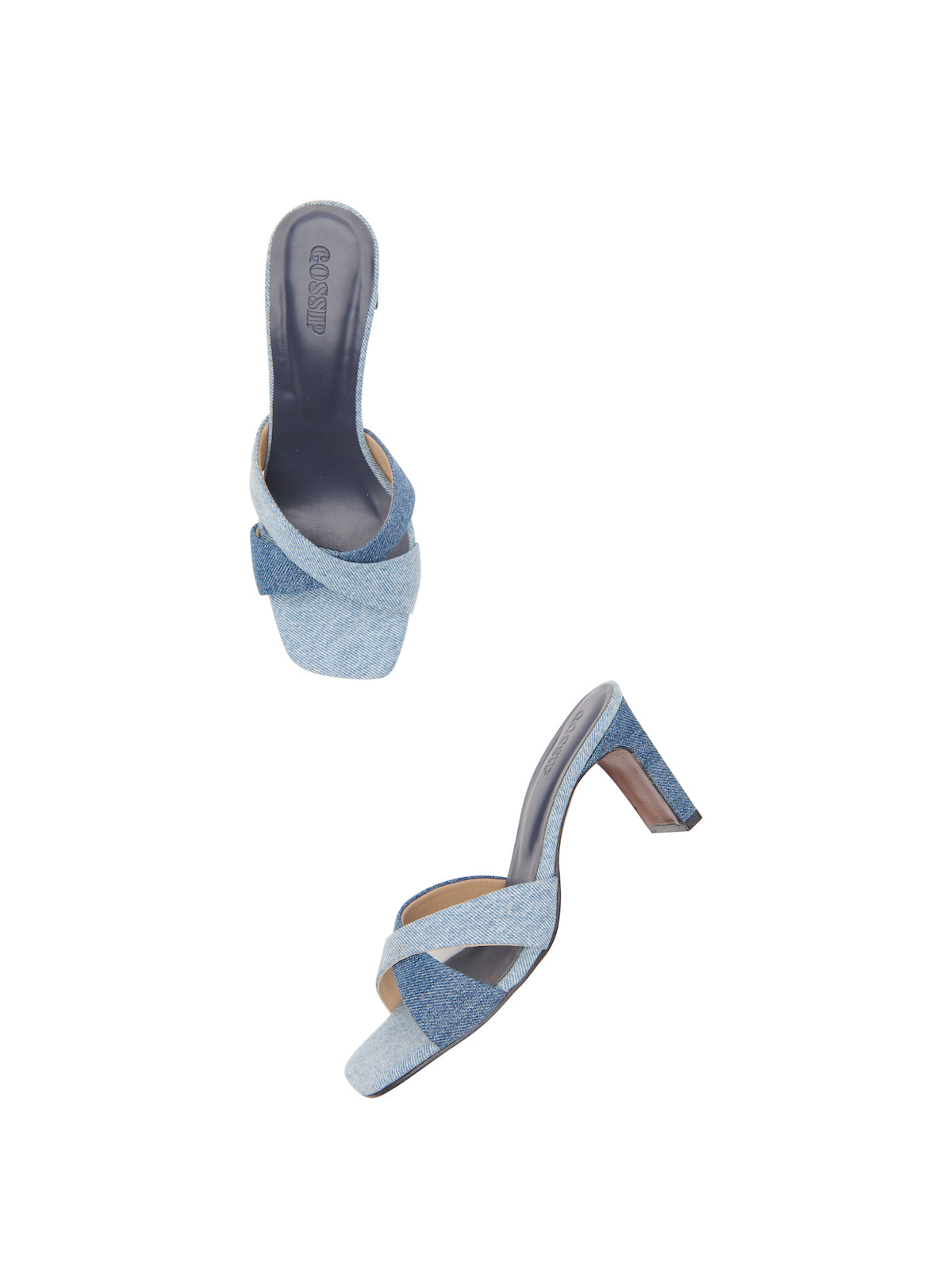 Denim Cross Slides