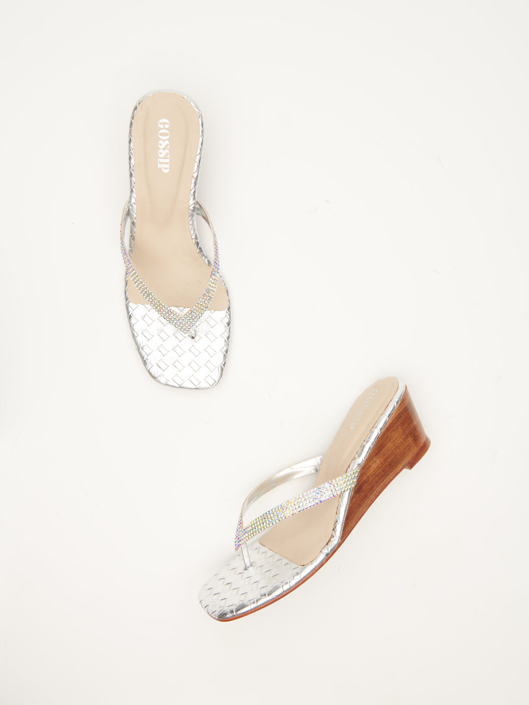 SIGNATURE THONG WEDGES