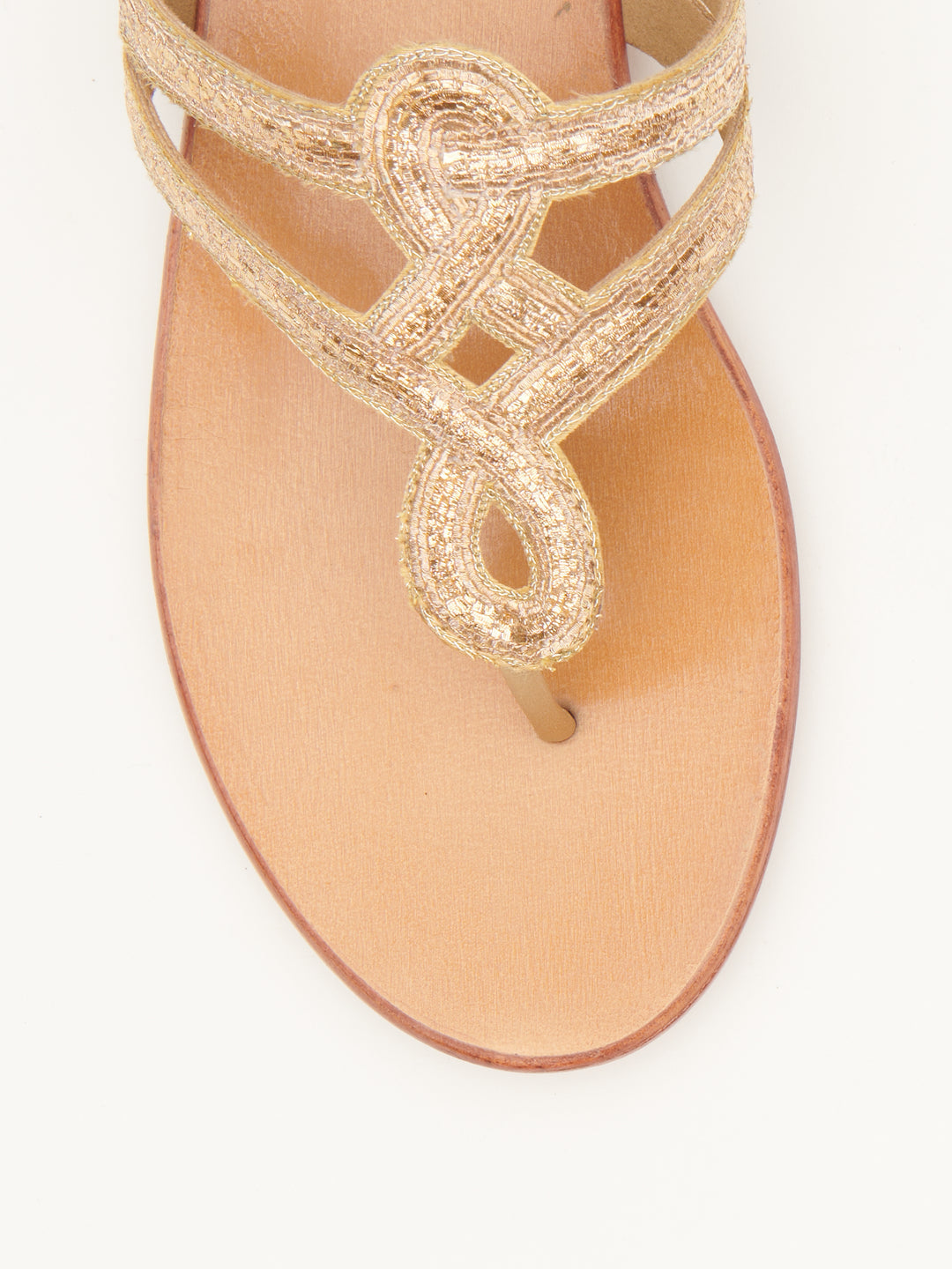 PITTA' MOTIF EMBROIDERED FLATS