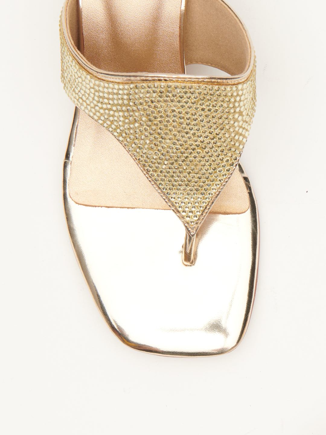 Fashion Hollow Diamond High Heel Sandals-golden on Luulla