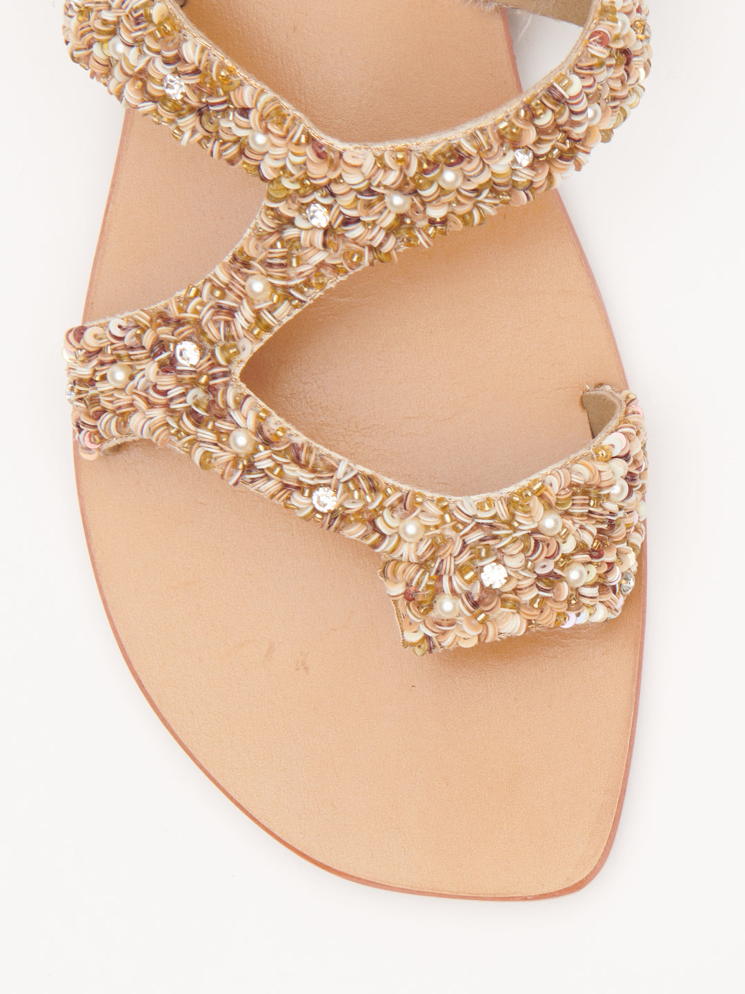 ASYMMETRICAL BEADED THONGS