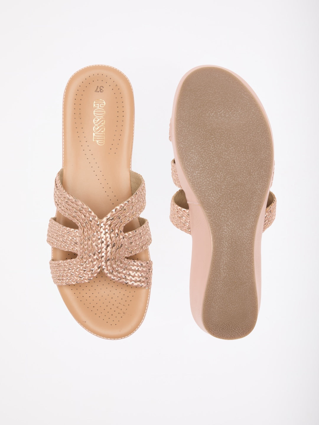 Blush Interlace Slides