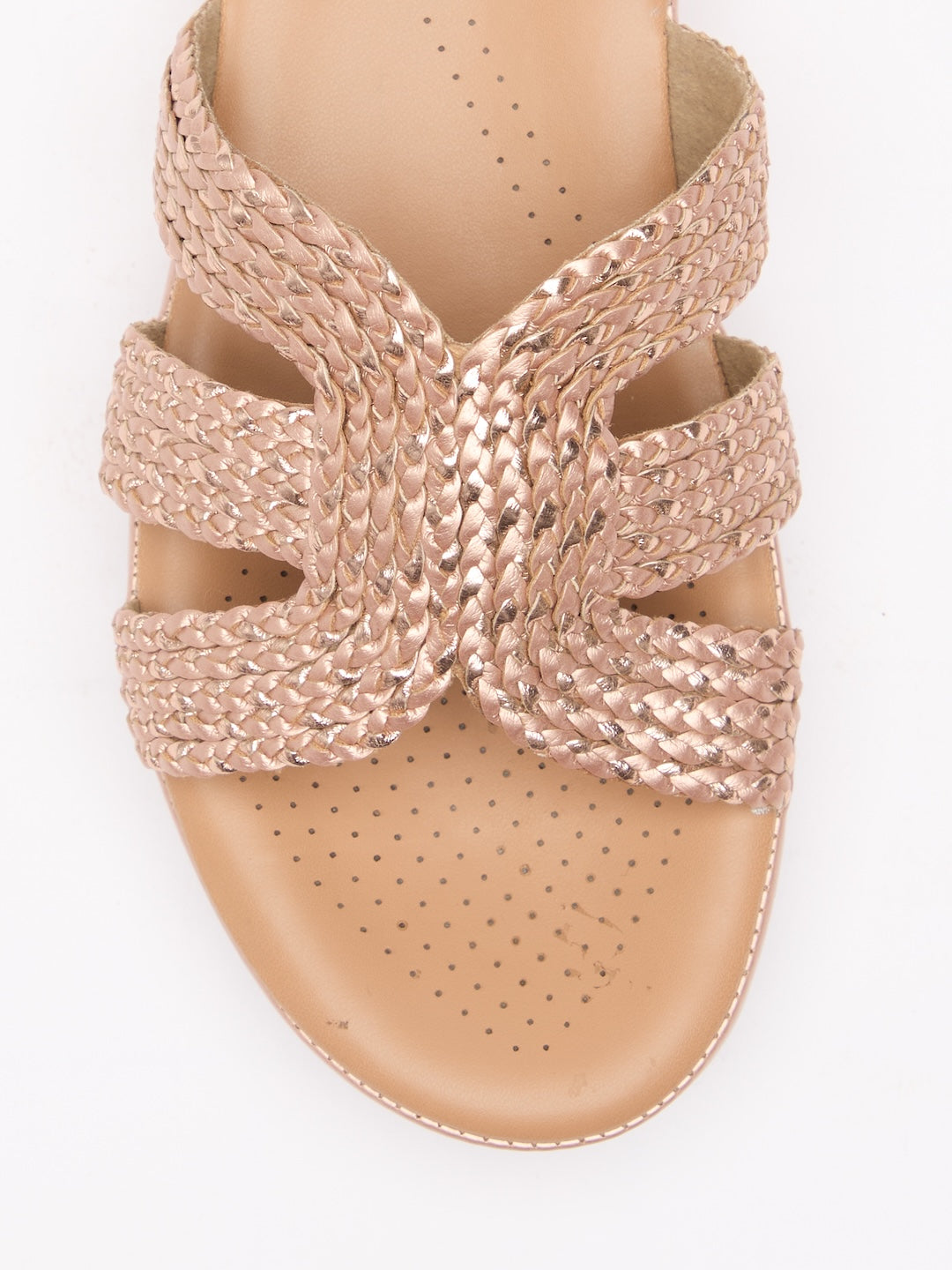 Blush Interlace Slides