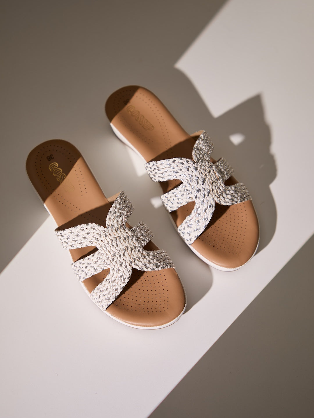 Blush Interlace Slides