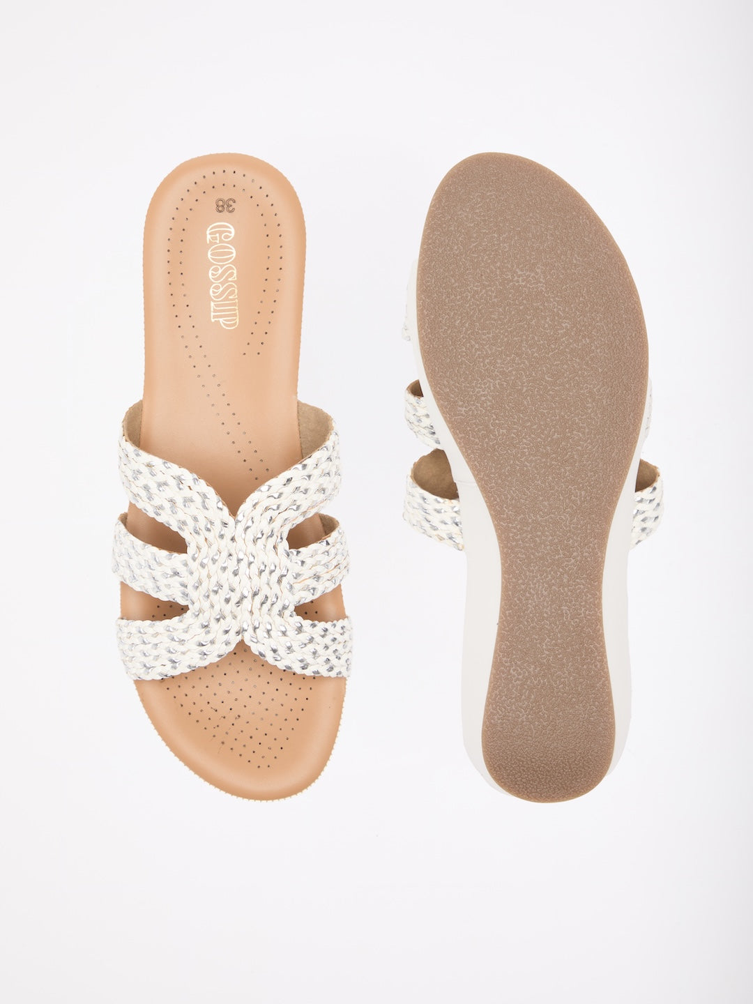 Blush Interlace Slides