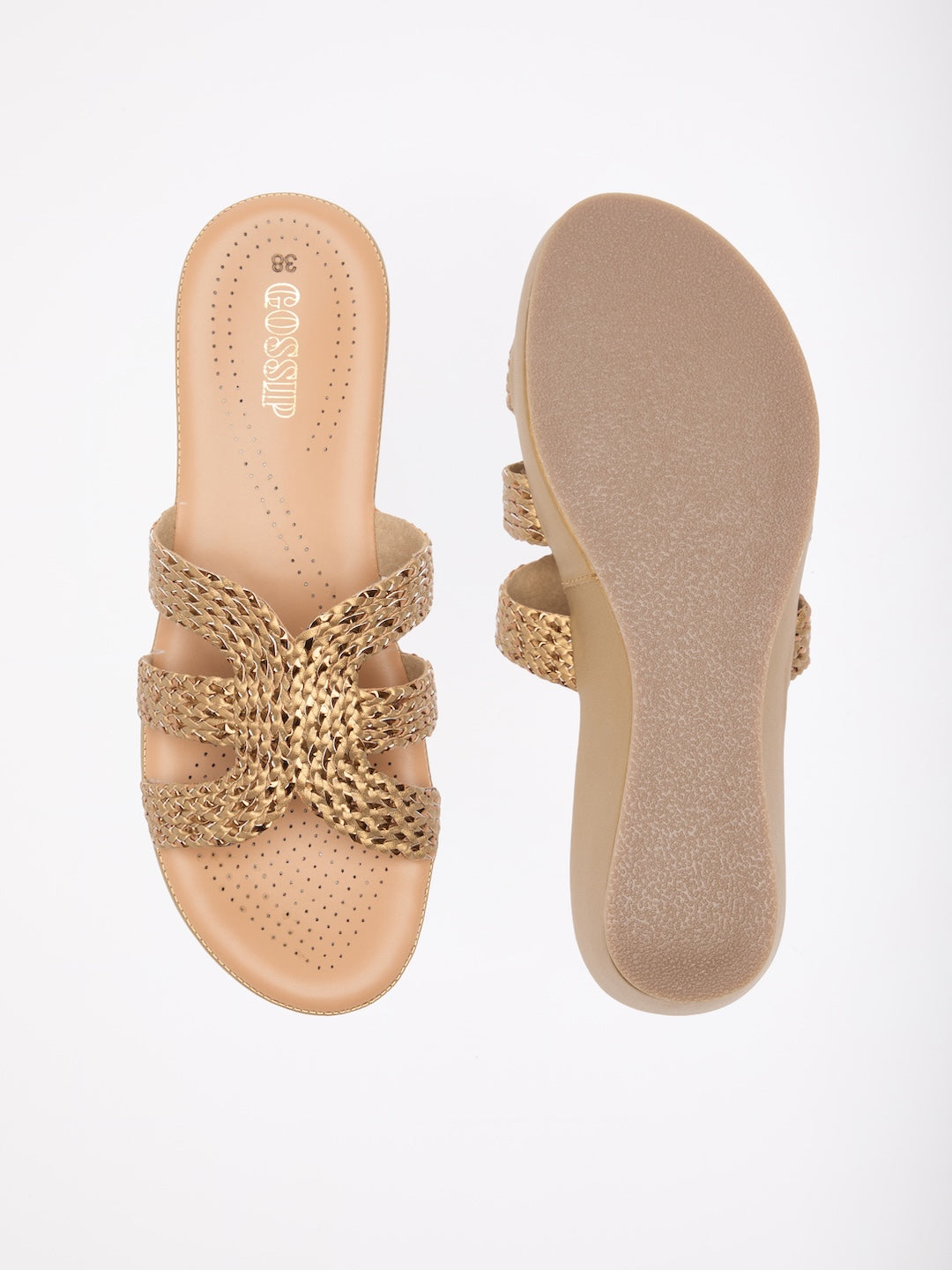 Blush Interlace Slides